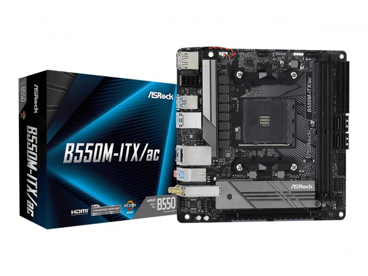 ASROCK B550M-ITX/ac Mini ITX AM4 AMD B550 ASROCK B550M-ITX/ac Mini ITX AM4 AMD B550