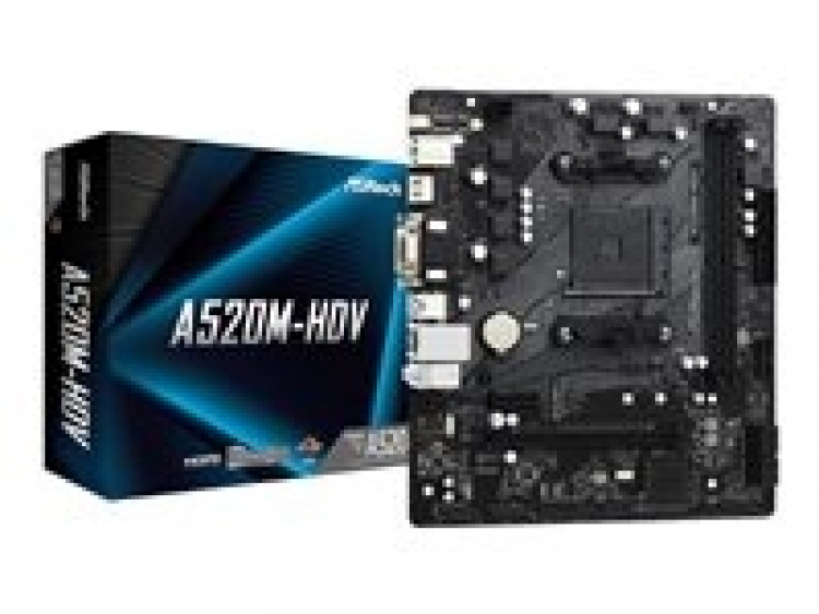 ASROCK A520M-HDV Micro-ATX AM4 AMD A520 ASROCK A520M-HDV Micro-ATX AM4 AMD A520