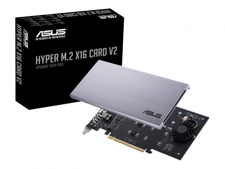 Asus HYPER M.2 X16 CARD V2-grensesnittadapter Asus HYPER M.2 X16 CARD V2-grensesnittadapter