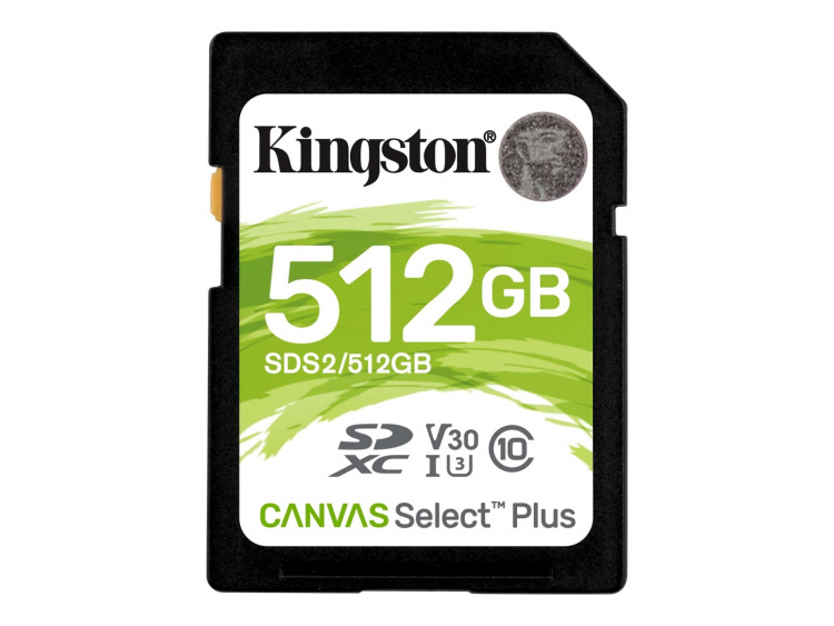 Kingston Canvas Select Plus SDXC 512 GB 100 MB/s Kingston Canvas Select Plus SDXC 512 GB 100 MB/s