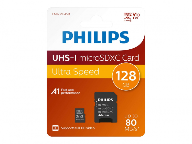 Philips FM12MP45B SDXC minnekort 128 GB 80 MB/s
