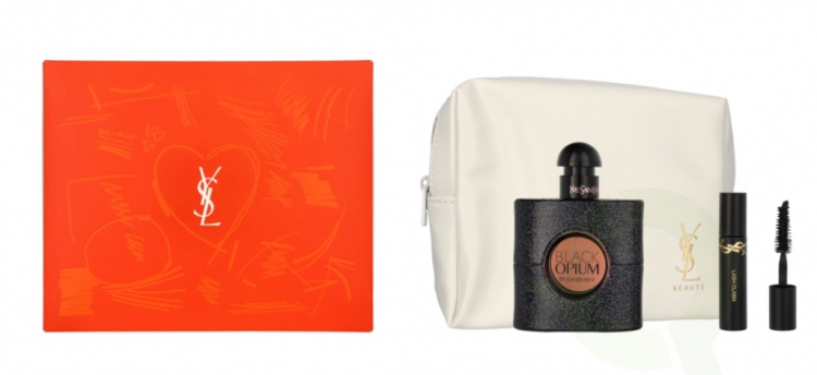 Yves Saint Laurent YSL Black Opium Giftset 52 ml Edp Spray 50ml/Mini Mascara 2ml/Pouch