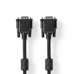 Nedis VGA-kabel | VGA Han | VGA Han | Nikkel belagt | Maksimum oppløsning: 1024x768 | 3.00 m | Rund | ABS | Sort | Boks
