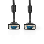 Nedis VGA-kabel | VGA Han | VGA Han | Nikkel belagt | Maksimum oppløsning: 1024x768 | 3.00 m | Rund | ABS | Sort | Boks