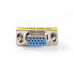 Nedis VGA-adapter | VGA Hun 15p | VGA Hun 15p | Nikkel belagt | Rett | Metall | Metall | Plastpose