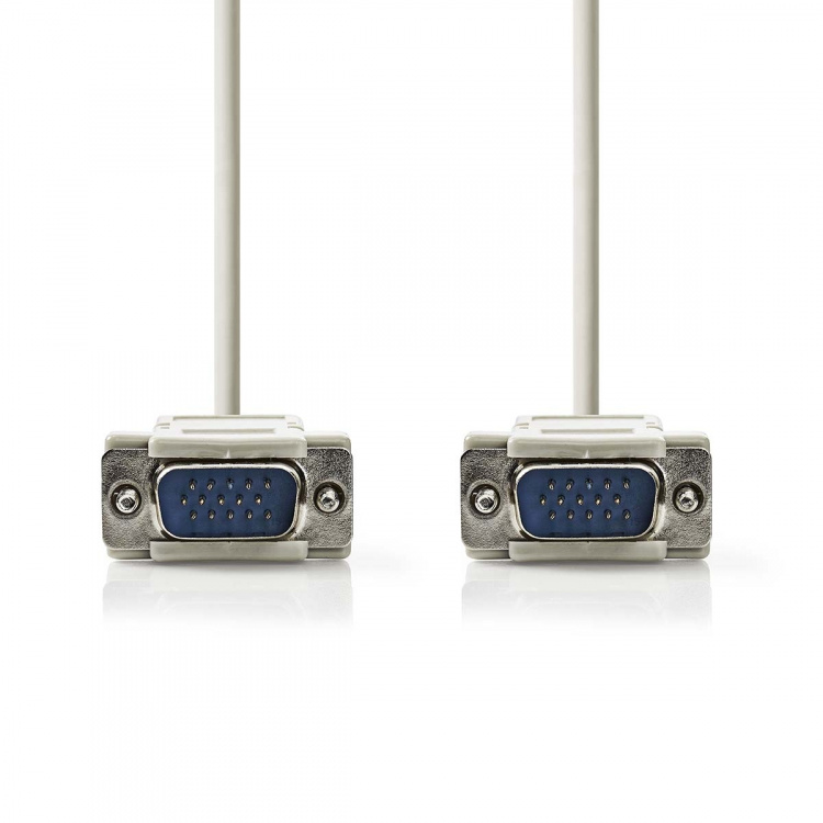 Nedis VGA-kabel | VGA Han | VGA Han | Nikkel belagt | Maksimum oppløsning: 1024x768 | 2.00 m | Rund | ABS | Elfenben | Label Nedis VGA-kabel | VGA Han | VGA Han | Nikkel belagt | Maksimum oppløsning: 1024x768 | 2.00 m | Rund | ABS | Elfenben | Label