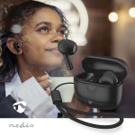 Nedis Fullt Trådløse hodetelefoner | Bluetooth® | Maksimal batteritid: 16 timer | Touch kontroll | Ladeboks | Trådløs ladeetui | Innebygd mikrofon | Stemmestyring | Sort Nedis Fullt Trådløse hodetelefoner | Bluetooth® | Maksimal batteritid: 16 timer | Touch kontroll | Ladeboks | Trådløs ladeetui | Innebygd mikrofon | Stemmestyring | Sort