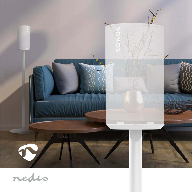 Nedis Speaker Mount | Kompatibel med: Sonos® Era100 | Stativ | 3 kg | Fort | ABS / Metall | Hvit Nedis Speaker Mount | Kompatibel med: Sonos® Era100 | Stativ | 3 kg | Fort | ABS / Metall | Hvit