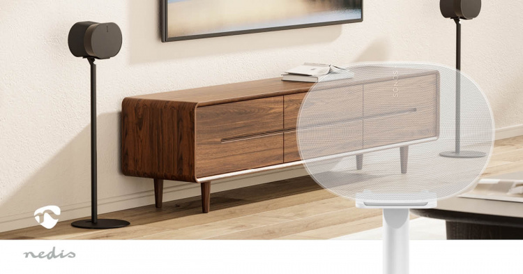 Nedis Speaker Mount | Kompatibel med: Sonos® Era300 | Stativ | 5 kg | Fort | ABS / Metall | Hvit Nedis Speaker Mount | Kompatibel med: Sonos® Era300 | Stativ | 5 kg | Fort | ABS / Metall | Hvit