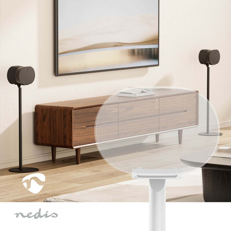 Nedis Speaker Mount | Kompatibel med: Sonos® Era300 | Stativ | 5 kg | Fort | ABS / Metall | Hvit Nedis Speaker Mount | Kompatibel med: Sonos® Era300 | Stativ | 5 kg | Fort | ABS / Metall | Hvit