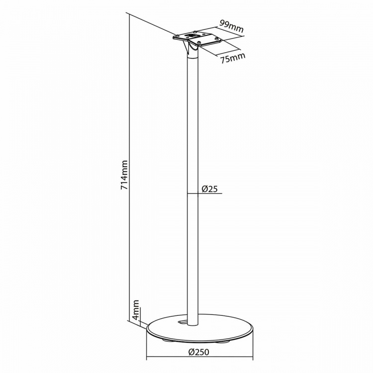 Nedis Speaker Mount | Kompatibel med: Sonos® Era300 | Stativ | 5 kg | Fort | ABS / Metall | Hvit Nedis Speaker Mount | Kompatibel med: Sonos® Era300 | Stativ | 5 kg | Fort | ABS / Metall | Hvit