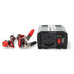 Nedis Power Inverter Modifisert sinusbølge | Inngangsspenning: 12 V DC | Enhetens strømuttak: Type F (CEE 7/3) / USB-A | 230 V AC 50 Hz | 300 W | Topp effekt: 600 W | Batteriklemmene + Sigarettenner | Sølv Nedis Power Inverter Modifisert sinusbølge | Inngangsspenning: 12 V DC | Enhetens strømuttak: Type F (CEE 7/3) / USB-A | 230 V AC 50 Hz | 300 W | Topp effekt: 600 W | Batteriklemmene + Sigarettenner | Sølv