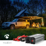 Nedis Power Inverter Modifisert sinusbølge | Inngangsspenning: 12 V DC | Enhetens strømuttak: Type F (CEE 7/3) / USB-A | 230 V AC 50 Hz | 600 W | Topp effekt: 1200 W | Batteriklemmene + Sigarettenner | Sølv Nedis Power Inverter Modifisert sinusbølge | Inngangsspenning: 12 V DC | Enhetens strømuttak: Type F (CEE 7/3) / USB-A | 230 V AC 50 Hz | 600 W | Topp effekt: 1200 W | Batteriklemmene + Sigarettenner | Sølv