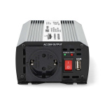Nedis Power Inverter Modifisert sinusbølge | Inngangsspenning: 12 V DC | Enhetens strømuttak: Type F (CEE 7/3) / USB-A | 230 V AC 50 Hz | 600 W | Topp effekt: 1200 W | Batteriklemmene + Sigarettenner | Sølv Nedis Power Inverter Modifisert sinusbølge | Inngangsspenning: 12 V DC | Enhetens strømuttak: Type F (CEE 7/3) / USB-A | 230 V AC 50 Hz | 600 W | Topp effekt: 1200 W | Batteriklemmene + Sigarettenner | Sølv