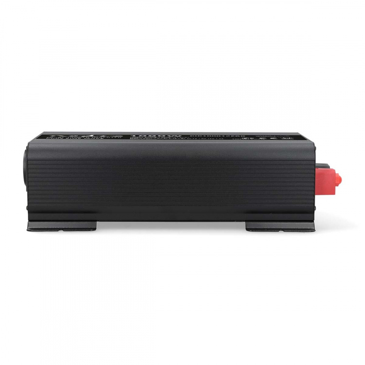 Nedis Power Inverter Pure Sine Wave | Inngangsspenning: 12 V DC | Enhetens strømuttak: Type F (CEE 7/3) / USB-A / 1x USB-C™ | 230 V AC 50 Hz | 1000 W | Topp effekt: 2000 W | Skru Terminal | Pure Sine Wave | Sikring | Sort