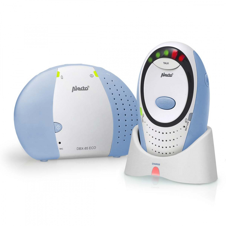 Alecto DBX-85 ECO Full Eco DECT babymonitor hvit/blå Alecto DBX-85 ECO Full Eco DECT babymonitor hvit/blå