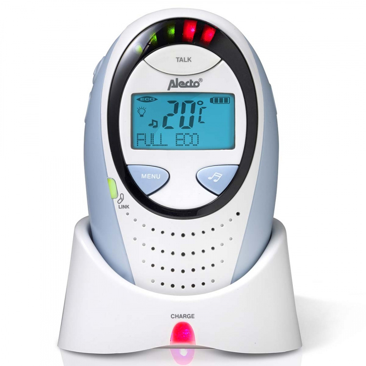Alecto DBX-88 ECO Full Eco DECT babymonitor med display hvit/blå