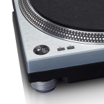 Lenco L-3809ME Direktedrevet platespiller med USB / PC-koding Metallisk blå