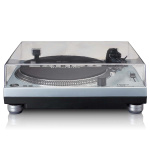 Lenco L-3809ME Direktedrevet platespiller med USB / PC-koding Metallisk blå