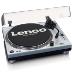 Lenco L-3809ME Direktedrevet platespiller med USB / PC-koding Metallisk blå