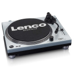 Lenco L-3809ME Direktedrevet platespiller med USB / PC-koding Metallisk blå