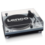 Lenco L-3809ME Direktedrevet platespiller med USB / PC-koding Metallisk blå