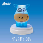 Alecto NAUGHTY COW LED nattlys ku blå