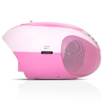 Lenco Bærbar FM-radio, CD- og USB-spiller Rosa Lenco Bærbar FM-radio, CD- og USB-spiller Rosa