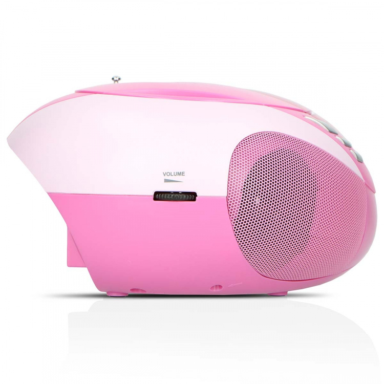Lenco Bærbar FM-radio, CD- og USB-spiller Rosa Lenco Bærbar FM-radio, CD- og USB-spiller Rosa