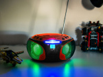 Lenco Bærbar FM-radio CD / MP3 / USB / Bluetooth-spiller® med LED-belysning rød
