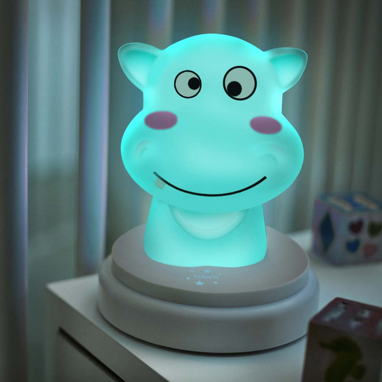 Alecto SILLY HIPPO LED natt lys blå Alecto SILLY HIPPO LED natt lys blå