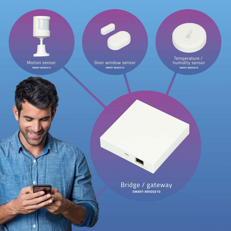 Alecto Tilkoblingspunkt for Zigbee-sensorer til nettverk / internett Alecto Tilkoblingspunkt for Zigbee-sensorer til nettverk / internett