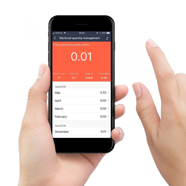 Alecto Smart Wi-Fi-plugg med energimonitor 16A 3680W
