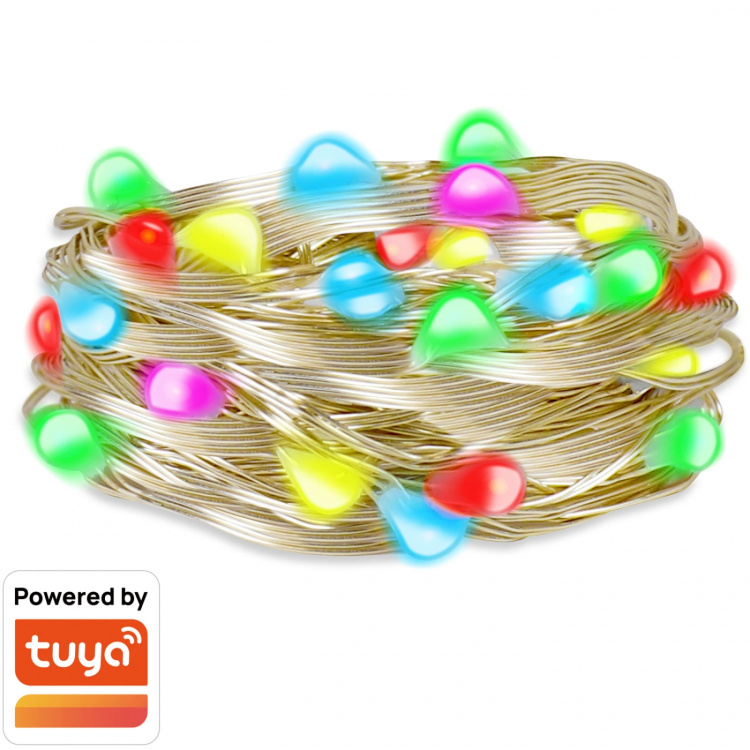 LogiLink RGB-lyssløyfe med fjernkontroll og WiFi Tuya IP65 5 m