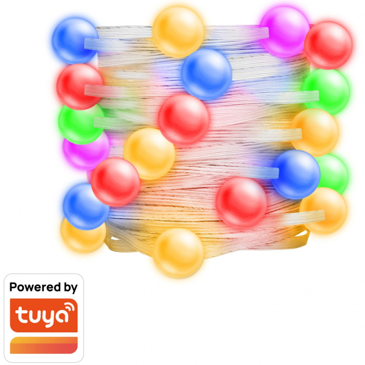 LogiLink RGB-lyssløyfe med fjernkontroll og WiFi Tuya IP65 3 m LogiLink RGB-lyssløyfe med fjernkontroll og WiFi Tuya IP65 3 m