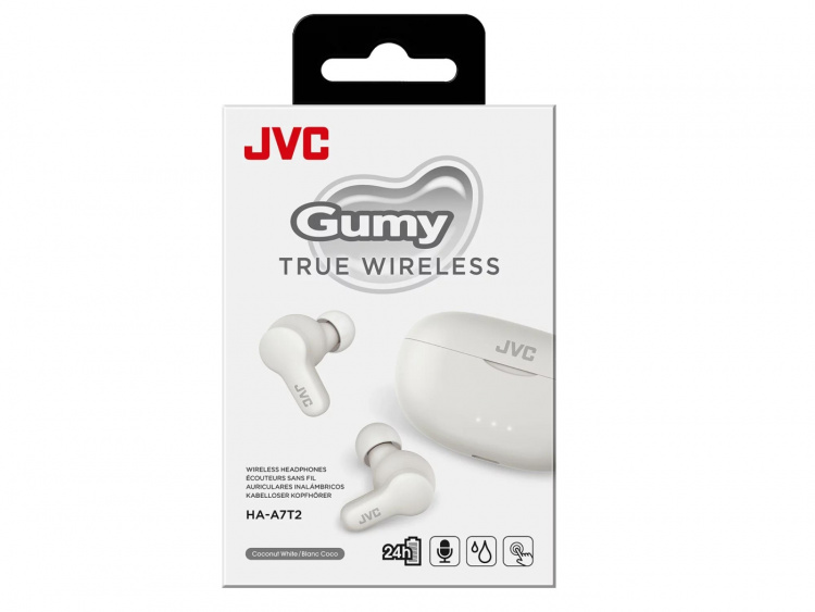 JVC HA-A7T2-W-U Gumy True Wireless Earphones White