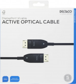 DELTACO Displayport 1.4-kabel, AOC, 8K@30Hz, 10m, svart