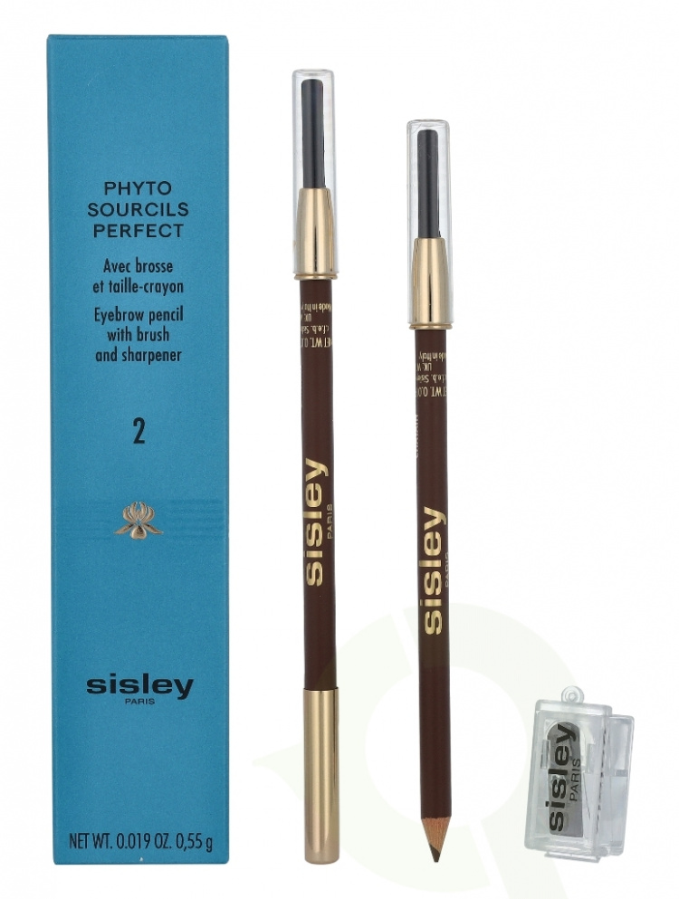 Sisley Phyto Sourcils Perfect Eyebrow Pencil 0,55 g #2 Chatain - med pensel og spisser