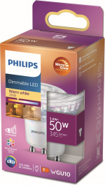 Philips Warm Glow LED-spotlight, GU10, 2200-2700 K, 345 lm, dimbar