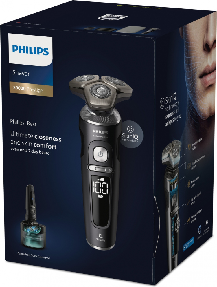Philips S9000 Prestige SP9840/32 barbermaskin med rengjøringsstasjon
