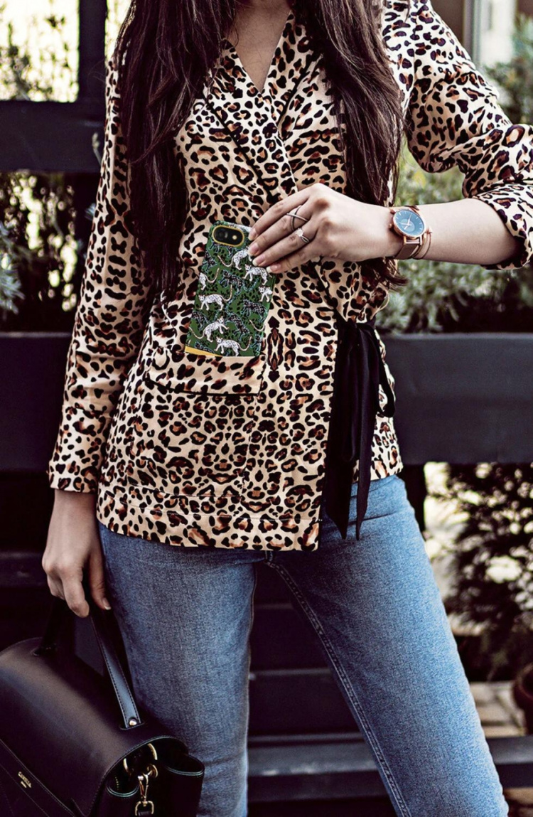 Richmond & Finch iPhone 7/8/SE2-etui, grønn leopard