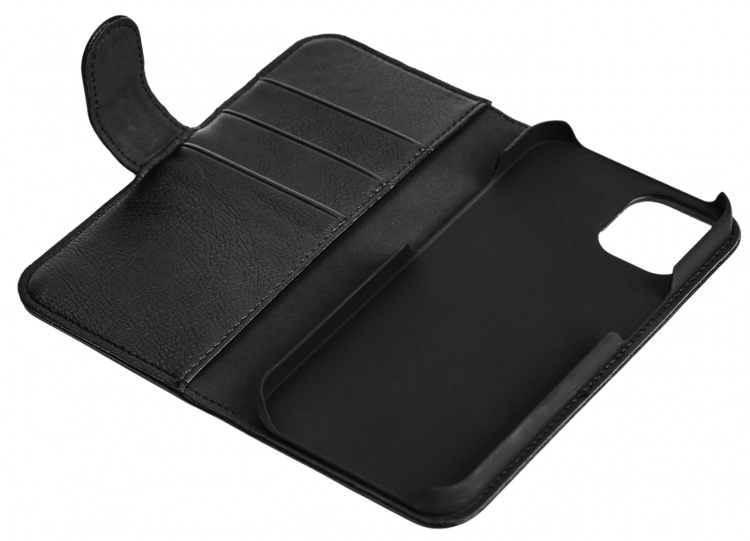 Essentials iPhone 12 mini PU wallet, 3 cards, Black