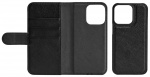 Essentials iPhone 13 Pro PU wallet, detachable, 3 card, Black