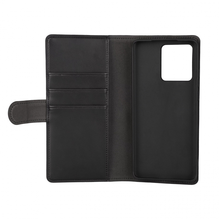 Essentials Motorola Edge 40 Neo PU-lommebok, 3 kort, svart