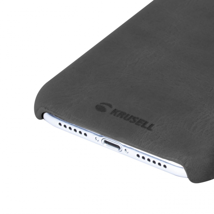 Krusell iPhone XR Sunne Cover Leather, Black