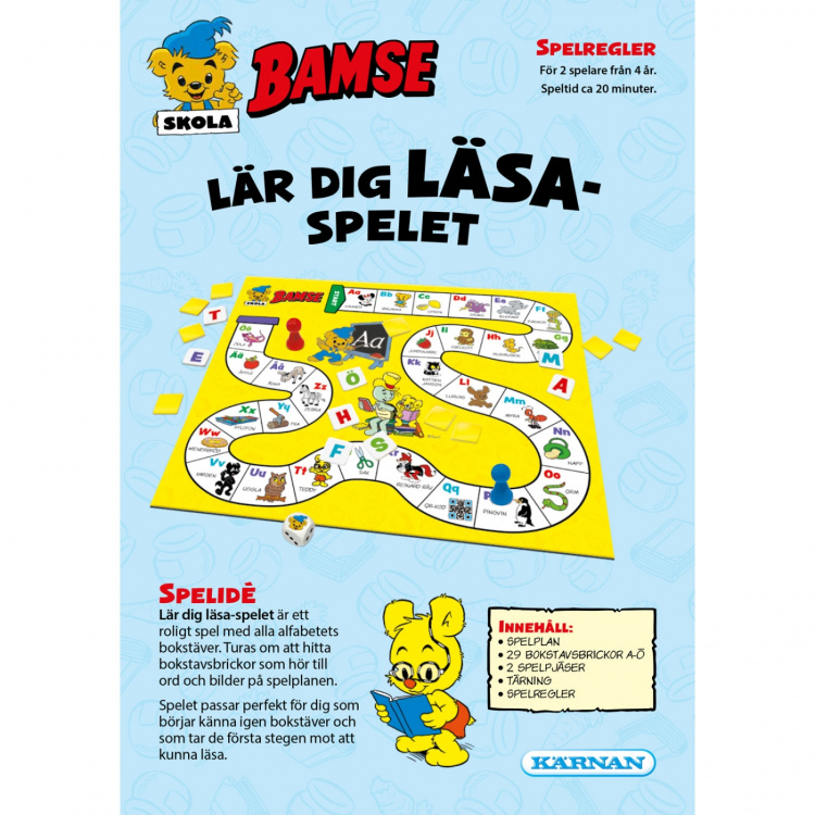 Kärnan Lær å lese-spill med bamsen