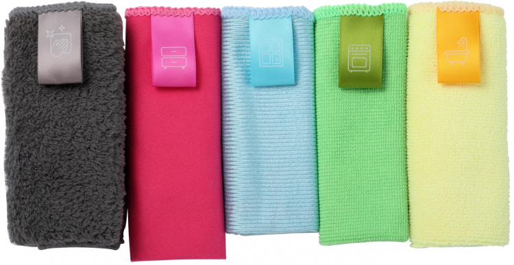 NORDIC QUALITY Rengjøringskluter, 5-pakning