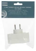 Nordic Quality 2-vägs kontakt ojordad, Vit