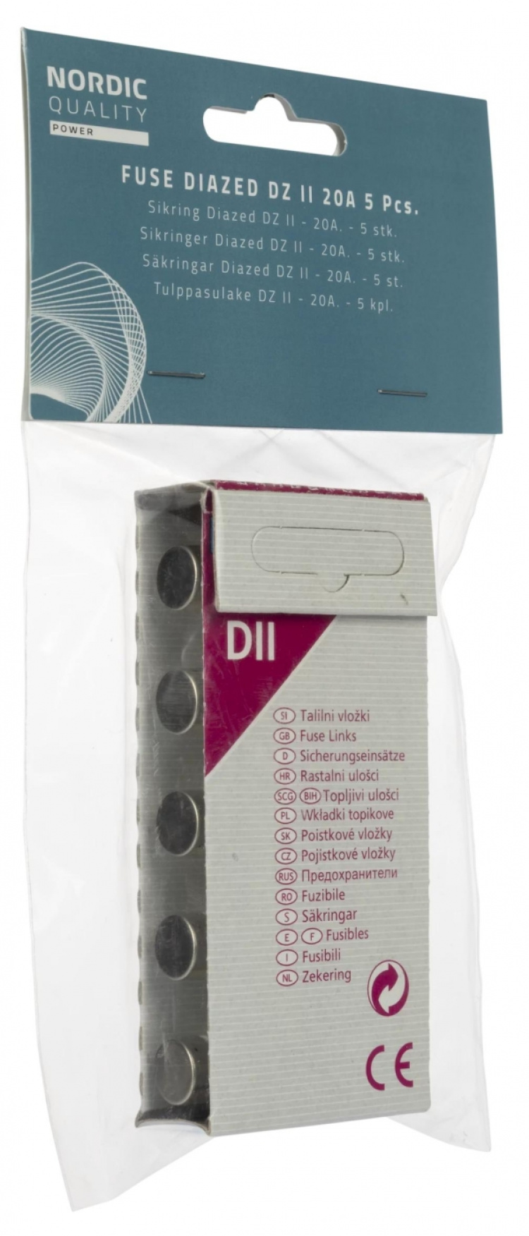 NORDIC QUALITY Sikring Diazed DZ II 20A 5 stk