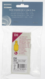 NORDIC QUALITY Sikring Diazed DZ II 25A 5 stk